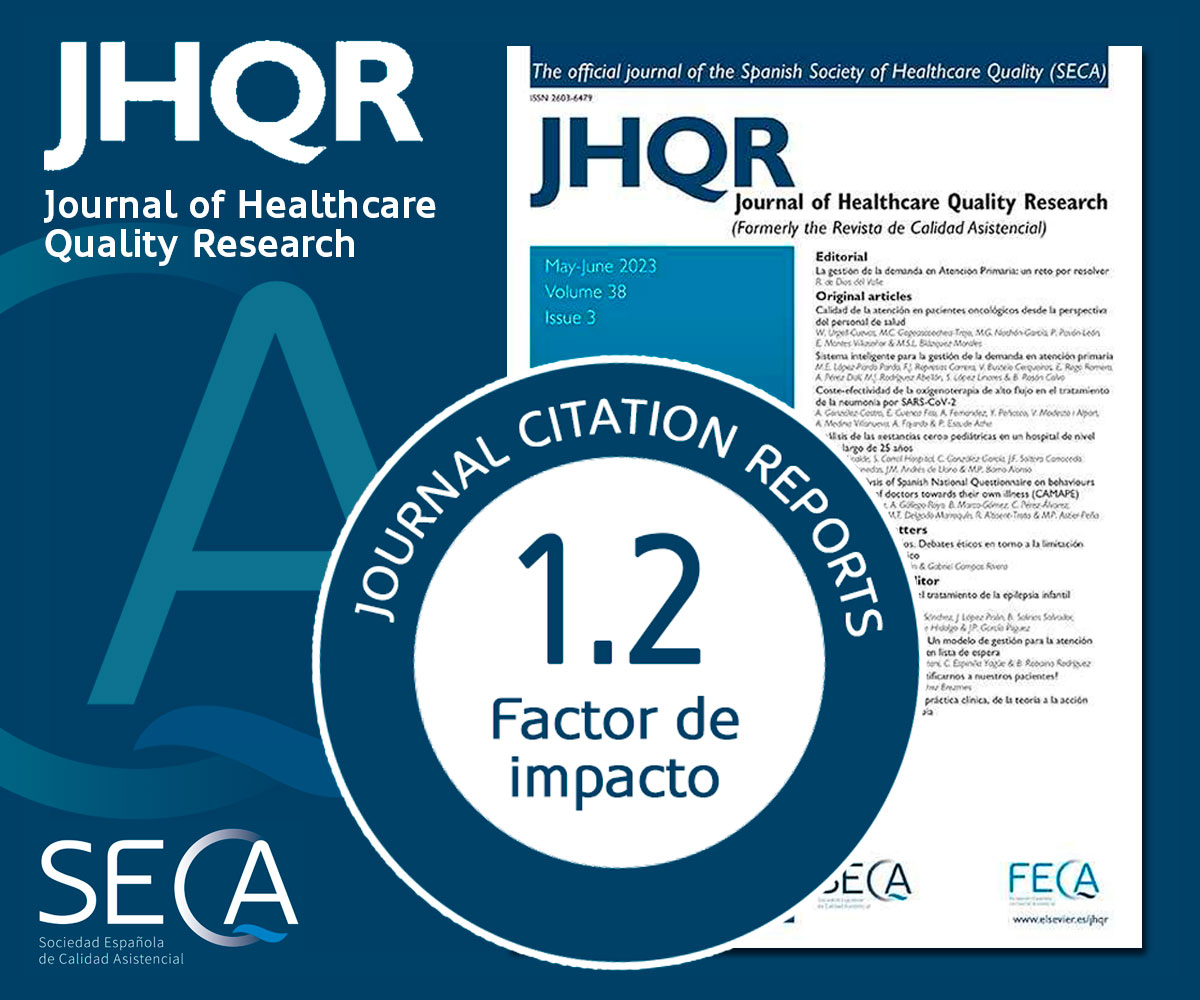El Journal of Healthcare Quality Research obtiene un factor de impacto de 1,2 en el Journal Citation Reports
