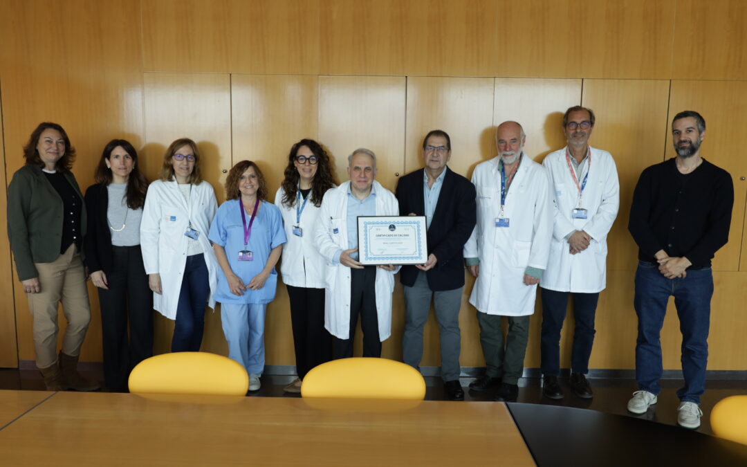 El Hospital del Mar de Barcelona recibe la certificación de la Sociedad Española de Calidad Asistencial por su atención a pacientes con espondiloartritis axial